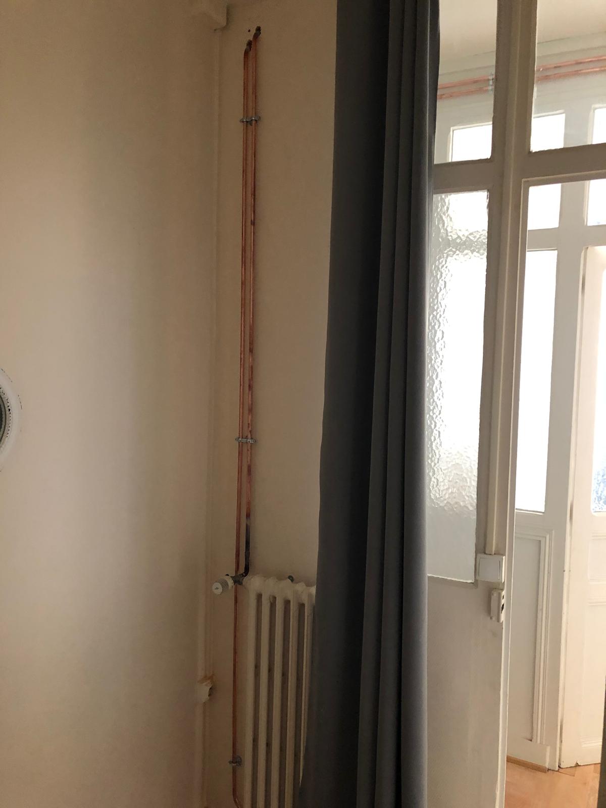 après remplacement d’un réseau de chauffage